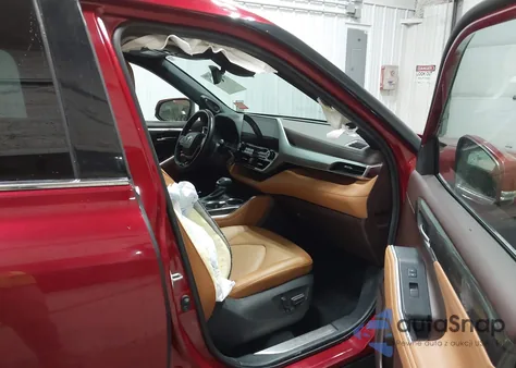 2021 Toyota Highlander Hybrid Platinum z USA, uszkodzony, nr VIN 5TDEBRCH1MS051953